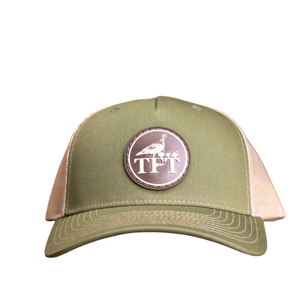 TFT Richardson 112 olive and tan trucker cap