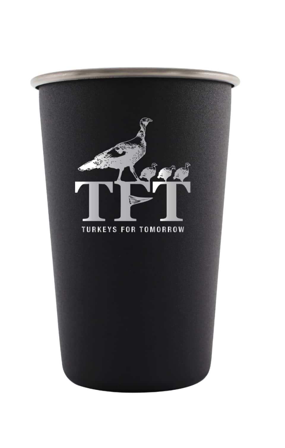 TFT black stainless promo pint tumbler