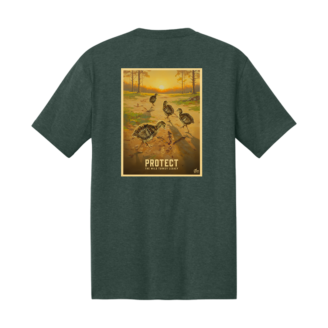 Back view of TFT Legacy Poult Turkey Tee