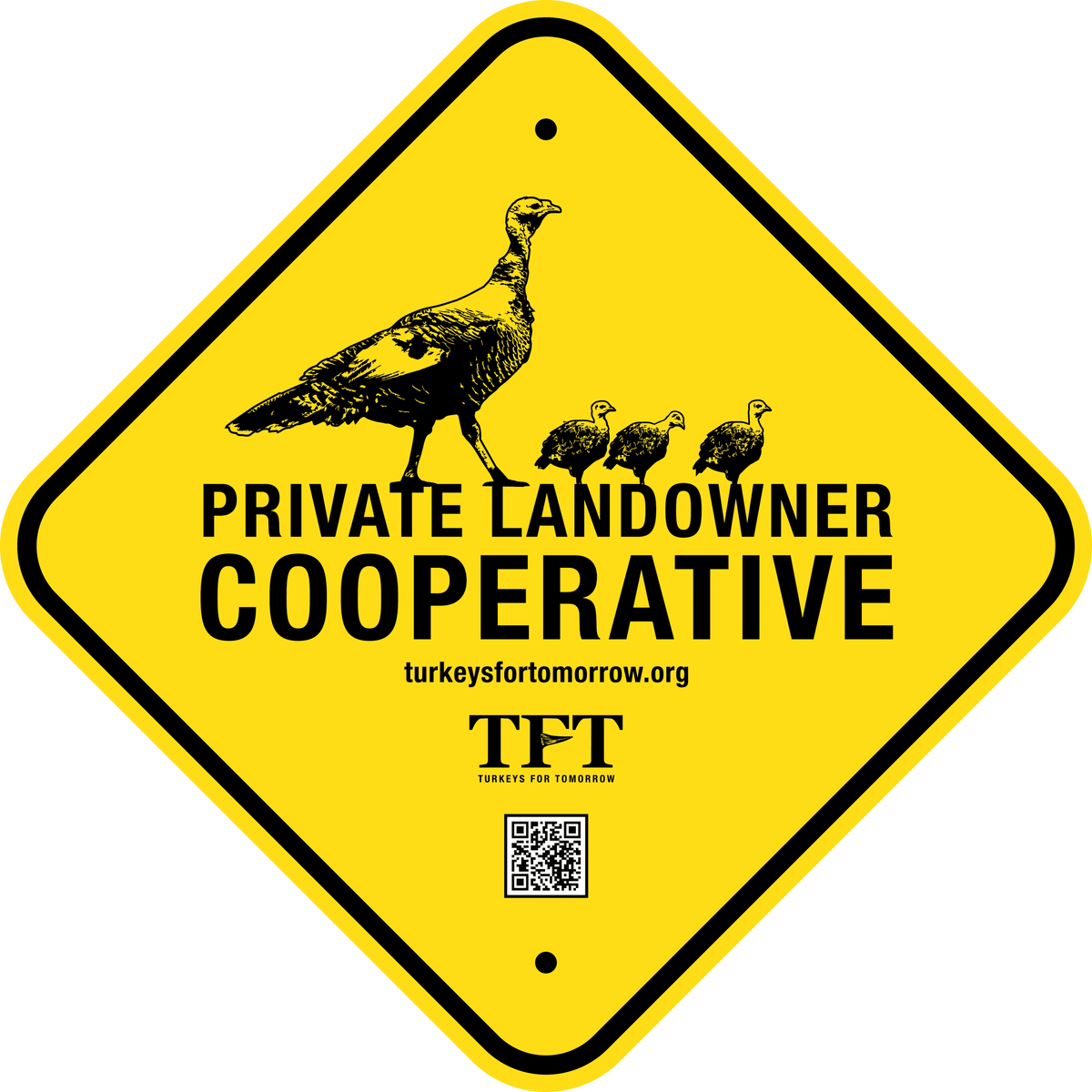 Private Landowner Cooperative metal sign