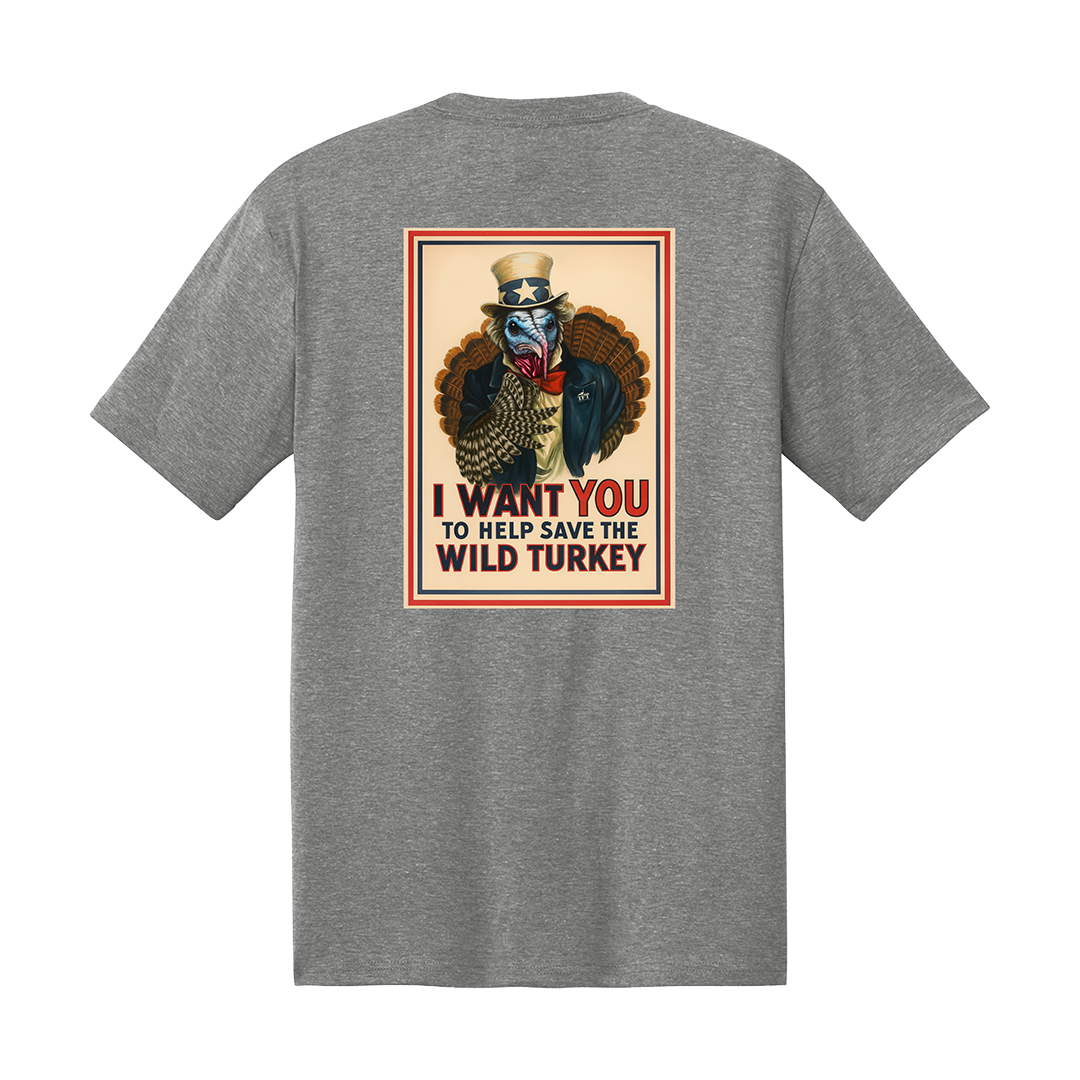 Back view of TFT Uncle Sam Patriotic Tee
