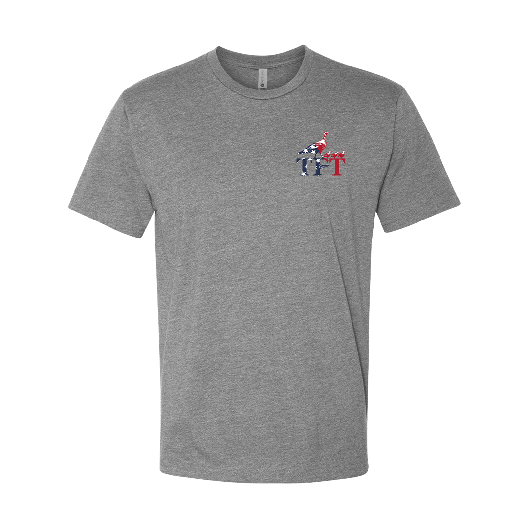 Front view of TFT Uncle Sam Patriotic Tee