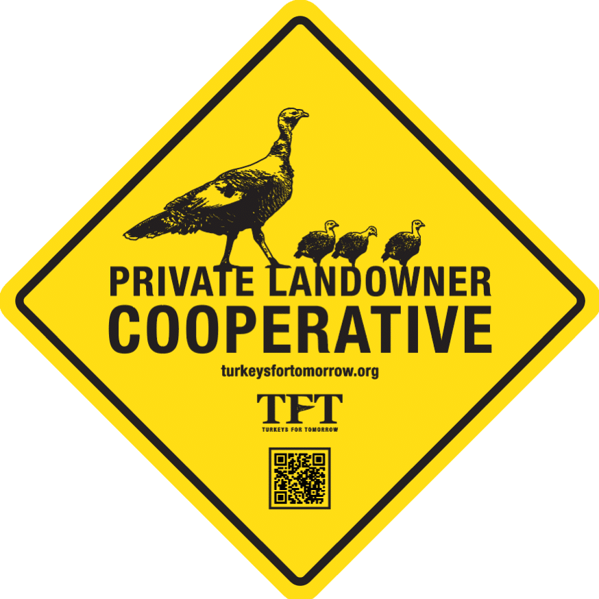 Turkeys For Tomorrow landowner die-cut decal